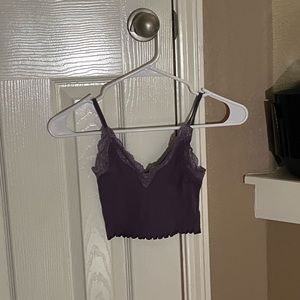 Small purple top with lace